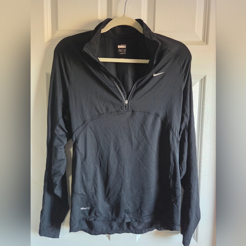 Mens sz small Nike Black Half-Zip Pullover